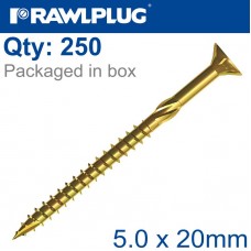 TORX T25 CHIPBOARD SCREW 5.0X20MM X250-BOX